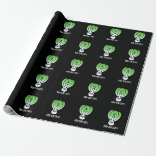 Baby Bok Choy Funny Veggie Pun Dark BG Cadeaupapier