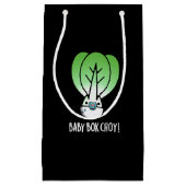 Baby Bok Choy Funny Veggie Pun Dark BG Klein Cadeauzakje (Voorkant)