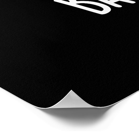 Baby Bok Choy Funny Veggie Pun Dark BG Poster (Hoek)