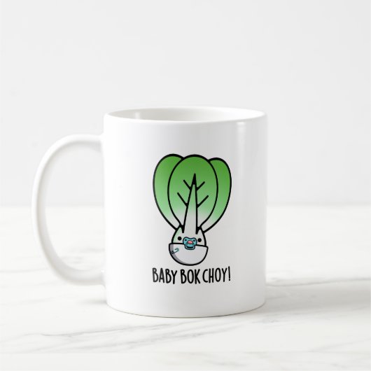 Baby Bok Choy Funny Veggie Pun Koffiemok (Links)