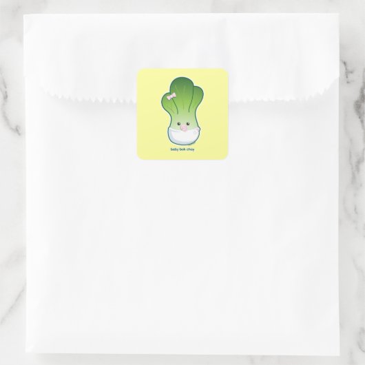 Baby Bok Choy Vierkante Sticker (Tas)