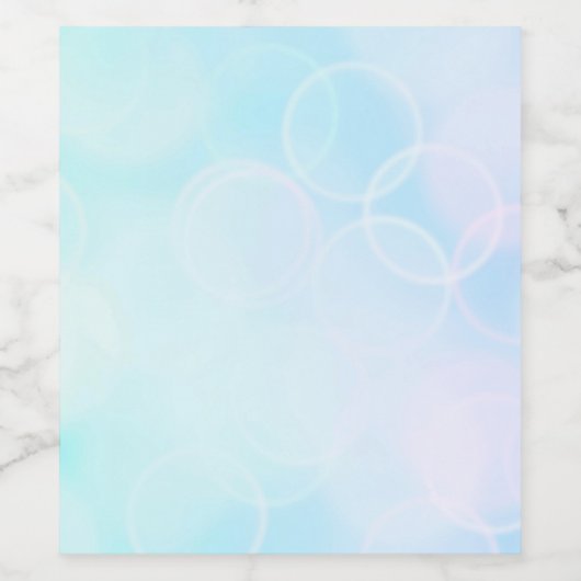 Baby Bokeh - blauw Wijn Etiket (Enkel label)