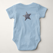 Baby Bones Halloween, Cowboy Skelet Personaliseer Romper (Achterkant)
