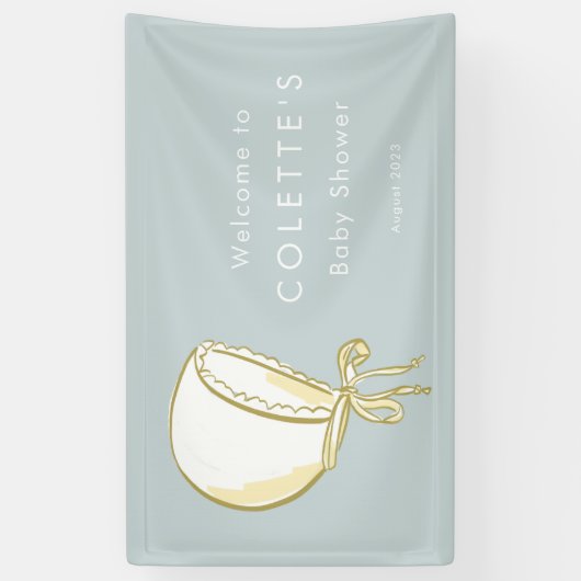 Baby Bonnet Baby shower Banner (Verticaal)