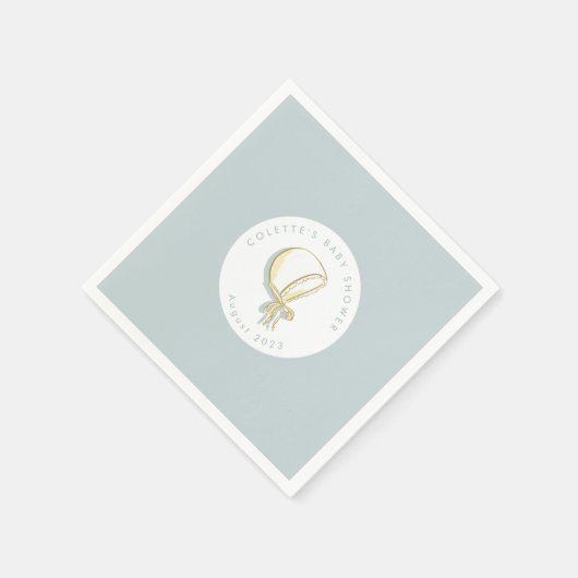 Baby Bonnet Baby shower blauw Servet (Hoek)