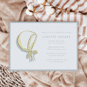 Baby Bonnet Baby shower Horizontale Uitnodiging