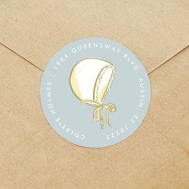 Baby Bonnet Blue Return Label