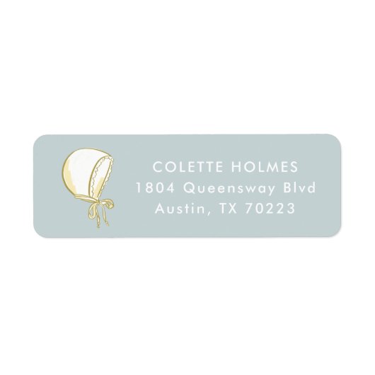 Baby Bonnet Blue Return Label (Voorkant)