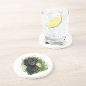 Baby Bonobo Ape Zandsteen Onderzetter (Zijkant)