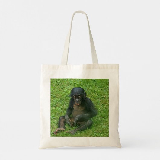 Baby Bonobo Canvas tas (Achterkant)