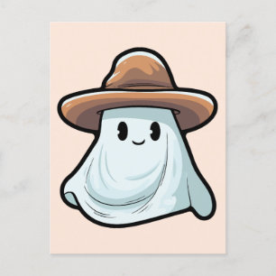 Baby Boo Cowboy Ghost Halloween Collectie Feestdagenkaart