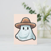 Baby Boo Cowboy Ghost Halloween Collectie Feestdagenkaart (Staand voorkant)