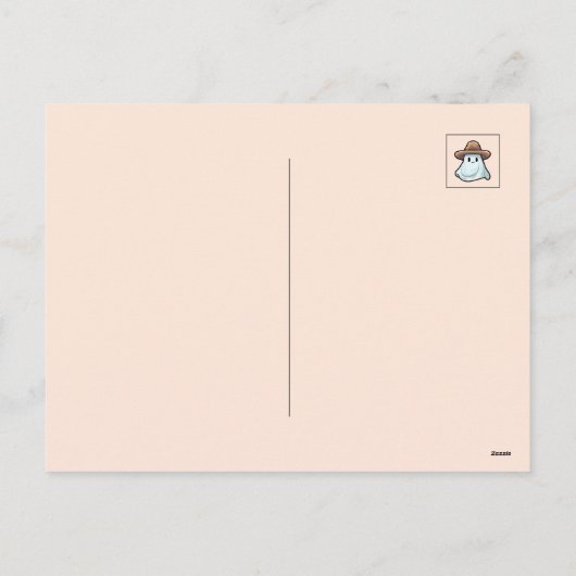 Baby Boo Cowboy Ghost Halloween Collectie Feestdagenkaart (Achterkant)