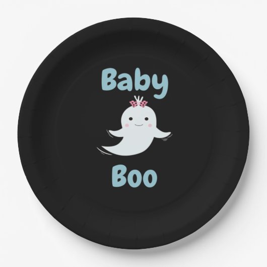 Baby Boo Cute Halloween Kids Or Couples Gift Papieren Bordje (Voorkant)