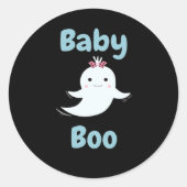 Baby Boo Cute Halloween Kids Or Couples Gift Ronde Sticker (Voorkant)