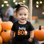Baby Boo Family Matching Halloween Black Oranje Kinder Shirts<br><div class="desc">Het moderne familieontwerp met zwarte baby / peuter Halloween shirt heeft "Baby Boo"-tekst in sinaasappel en wit met een klein spookaccent. Personaliseer er een voor elk lid van uw bemanning.</div>