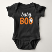 Baby Boo Family Matching Halloween Black Oranje Romper (Voorkant)