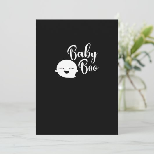 Baby Boo Halloween  Feestdagenkaart (Staand voorkant)