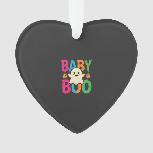 Baby Boo Halloween Ghost Ontwerp_1 Ornament (voorkant)