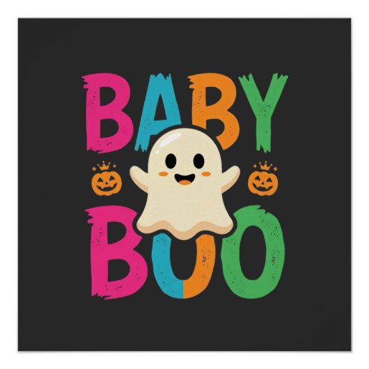 Baby Boo Halloween Ghost Ontwerp_1 Perfect Poster (Voorkant)