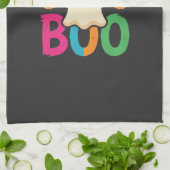 Baby Boo Halloween Ghost Ontwerp_1 Theedoek (Gevouwen)