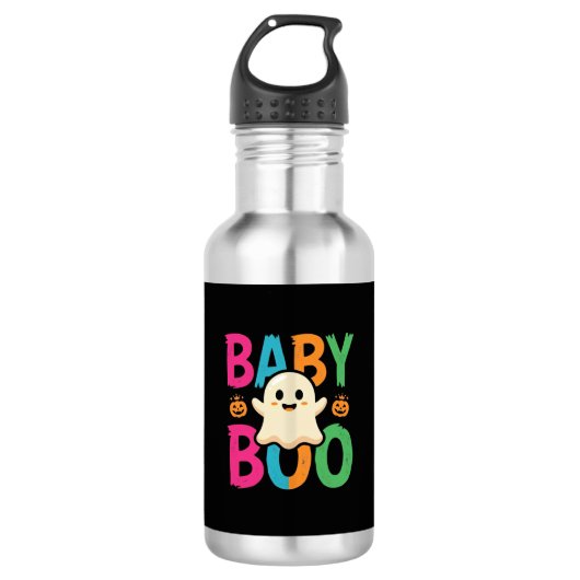 Baby Boo Halloween Ghost Ontwerp_1 Waterfles (Voorkant)