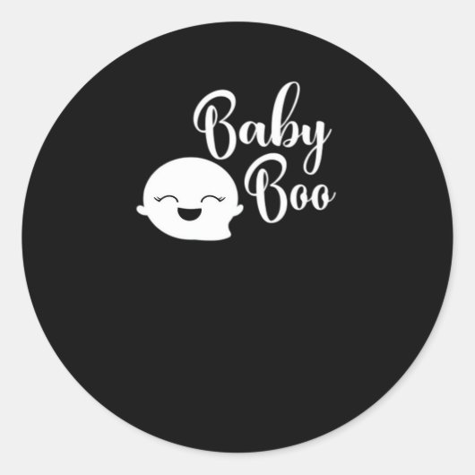 Baby Boo Halloween  Ronde Sticker (Voorkant)