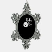 Baby Boo Halloween  Tin Sneeuwvlok Ornament (Links)