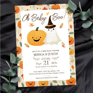 Baby Boo Herfst Halloween Baby shower Kaart