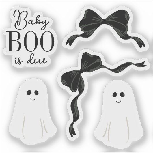 Baby Boo is te wijten Halloween Shower Accent Stic Sticker (Voorkant)