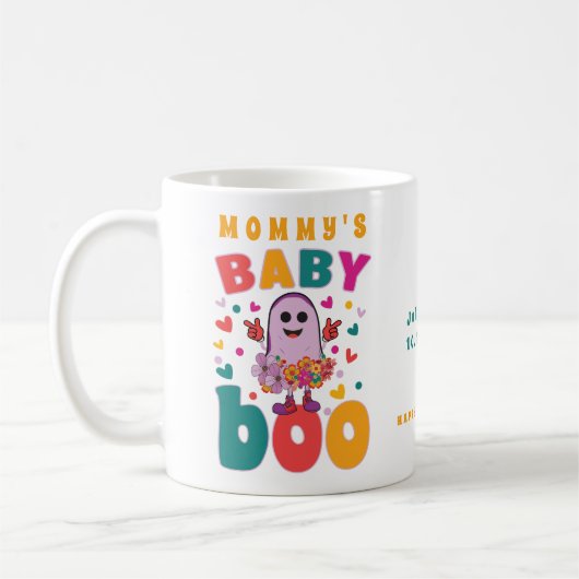 Baby Boo Oktober Pasgeboren Pastel Ghost Hallowen Koffiemok (Links)