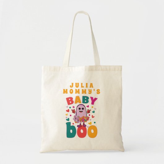 Baby Boo Oktober Pasgeboren Pastel Ghost Hallowen Tote Bag (Voorkant)
