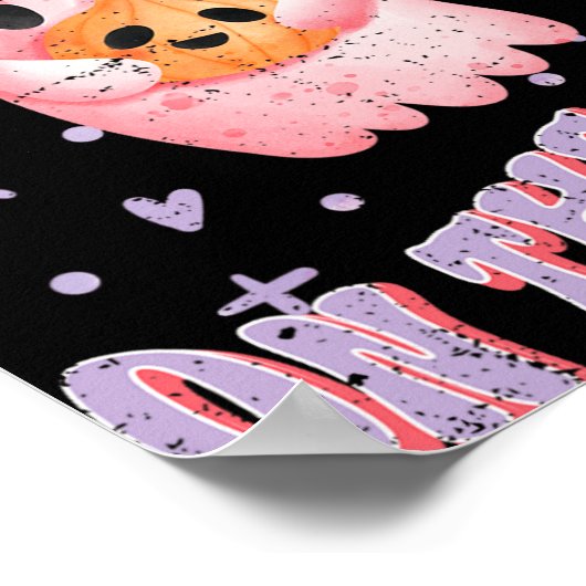 Baby Boo On The Way Halloween Pregnancy Announceme Poster (Hoek)