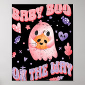 Baby Boo On The Way Halloween Pregnancy Announceme Poster (Voorkant)