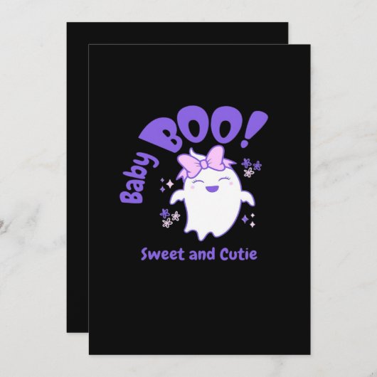 Baby Boo Sweet Toddler Halloween Design Feestdagenkaart (Voorkant / Achterkant)