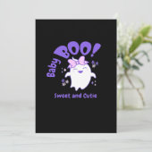 Baby Boo Sweet Toddler Halloween Design Feestdagenkaart (Staand voorkant)