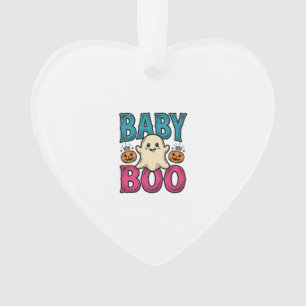 Baby Boo Vintage Halloween Geest T-shirt Ontwerp_1 Ornament