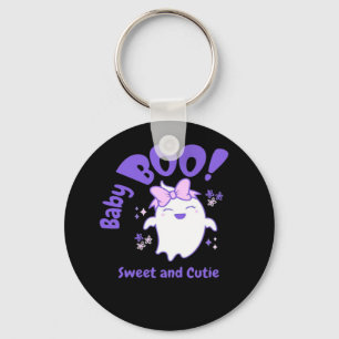 Baby Boo Zoete Peuter Halloween Ontwerp Sleutelhanger