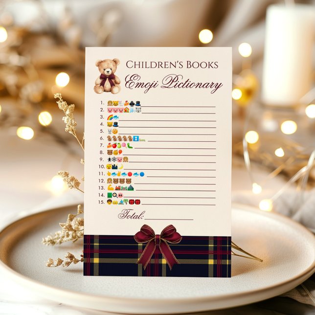 Baby Books emoji pictionary teddy bear plaid game (Creator heeft geüpload)