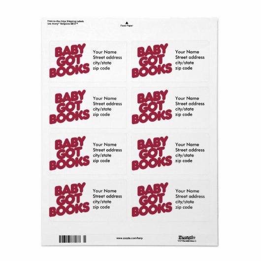 Baby BOOKS Etiket (Full Sheet)