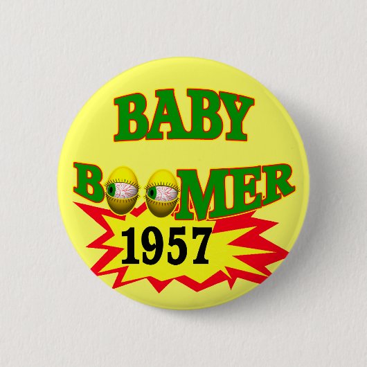 baby Boomer 1957 Ronde Button 5,7 Cm (Voorkant)