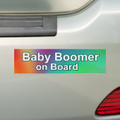 Baby Boomer aan boord van de Bumpersticker (Op auto)