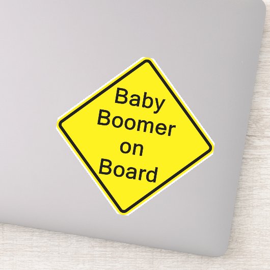 Baby Boomer aan boord Window sticker (Detail)
