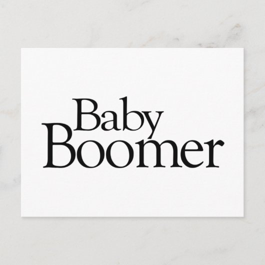 Baby Boomer Briefkaart (Voorkant)