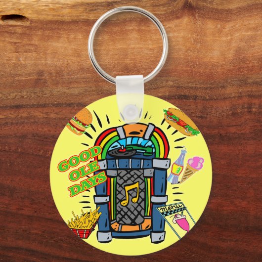 Baby Boomer Jukebox Sleutelhanger (Voorkant)