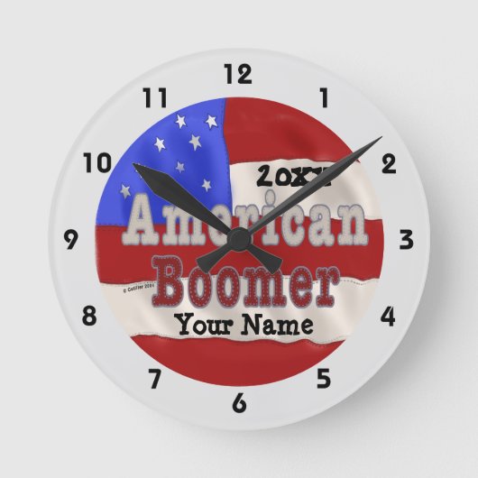 Baby Boomer-klokken Ronde Klok (Voorkant)