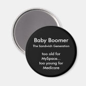 Baby Boomer magneet - rond (Voorkant / Achterkant)