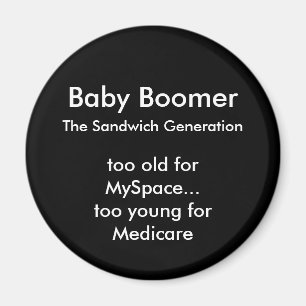 Baby Boomer magneet - rond