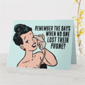 BABY BOOMER ROTARY PHONE BIRTHDAY CARDS KAART (Gele Bloem)