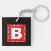 Baby Boomer Sleutelhanger (Achterkant)
